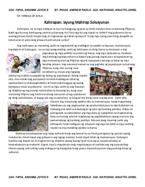 kahirapan solusyon|(PDF) Kahirapan: Isyung Mahirap Solusyunan.